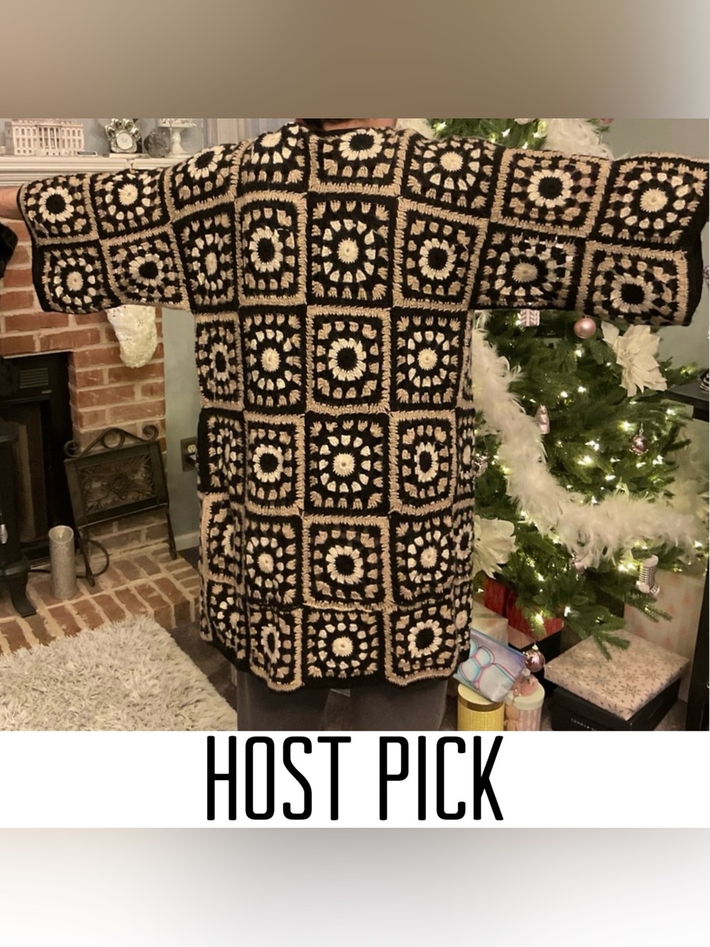 Mohair Granny Square Cardigan